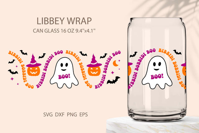 Halloween can glass wrap svg SVG KMarinaDesign 