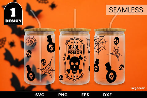 Halloween Can Glass Wraps SVG SvgOcean 