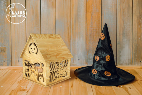 HALLOWEEN Candle Holder Decor Cut Files SVG LaserCutano 