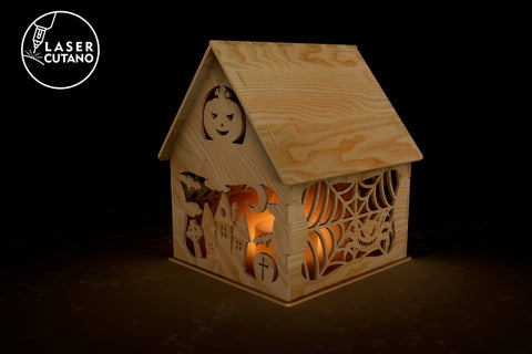 HALLOWEEN Candle Holder Decor Cut Files SVG LaserCutano 