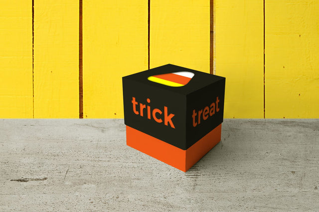 Halloween Candy Corn Trick or Treat Cube Box SVG 3D Paper Risa Rocks It 