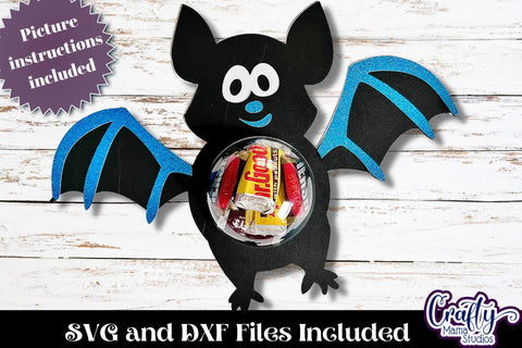 Halloween Candy Dome Holder, Candy Ornament Bat Halloween SVG Crafty Mama Studios 