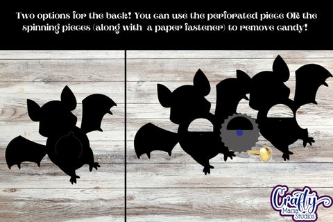 Halloween Candy Dome Holder, Candy Ornament Bat Halloween SVG Crafty Mama Studios 