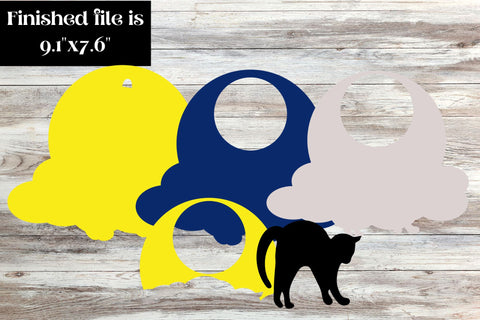 Halloween Candy Dome Holder, Candy Ornament Black Cat Svg SVG Crafty Mama Studios 