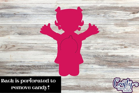 Halloween Candy Dome Holder, Candy Ornament Girl Monster Svg SVG Crafty Mama Studios 