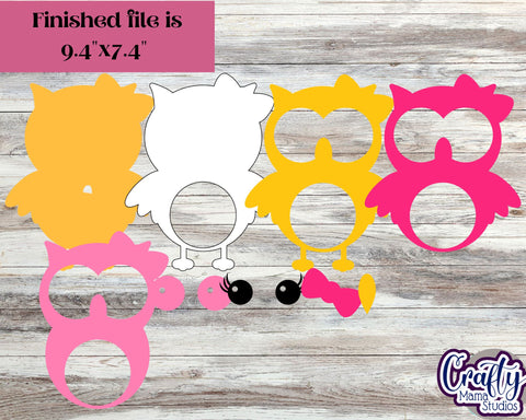 Halloween Candy Dome Holder, Candy Ornament Girl Owl Svg SVG Crafty Mama Studios 