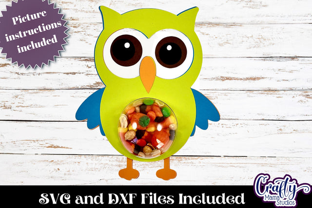 Halloween Candy Dome Holder, Candy Ornament Owl Svg SVG Crafty Mama Studios 