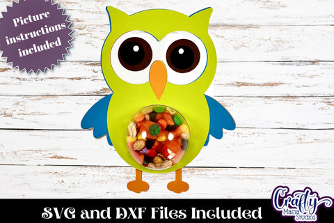 Halloween Candy Dome Holder, Candy Ornament Owl Svg SVG Crafty Mama Studios 