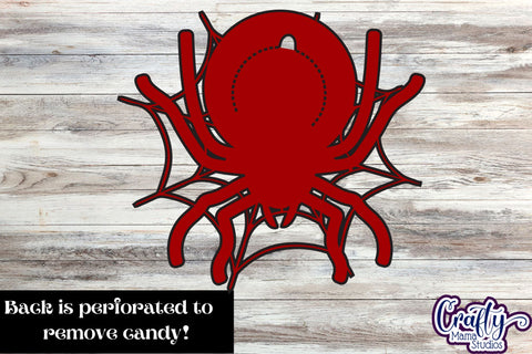 Halloween Candy Dome Holder, Candy Ornament Spider Svg SVG Crafty Mama Studios 