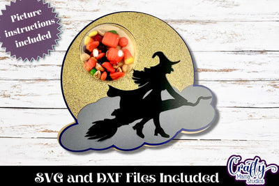 Halloween Candy Dome Holder, Candy Ornament Witch Svg SVG Crafty Mama Studios 