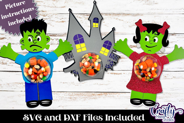 Halloween Candy Dome Ornaments Bundle 3, Paper Candy Holder SVG Crafty Mama Studios 