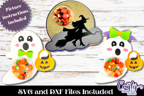 Halloween Candy Dome Ornaments Bundle 4, Paper Candy Holder SVG Crafty Mama Studios 