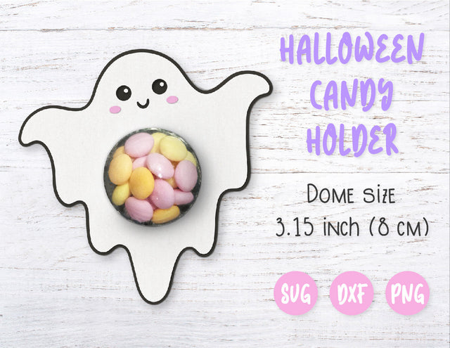 Halloween Candy Dome SVG | Ghost Candy Holder 3D Paper MagicArtLab 