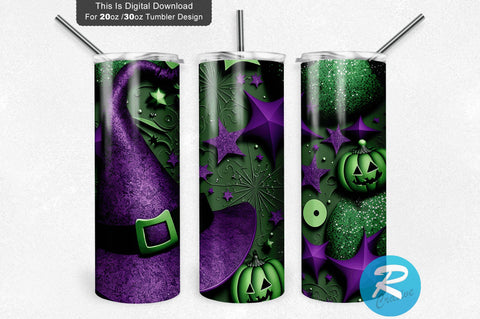 Halloween cap pumpkin 20 oz / 30 oz Tumbler PNG Sublimation Regulrcrative 