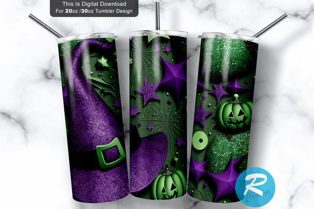 Halloween cap pumpkin 20 oz / 30 oz Tumbler PNG Sublimation Regulrcrative 