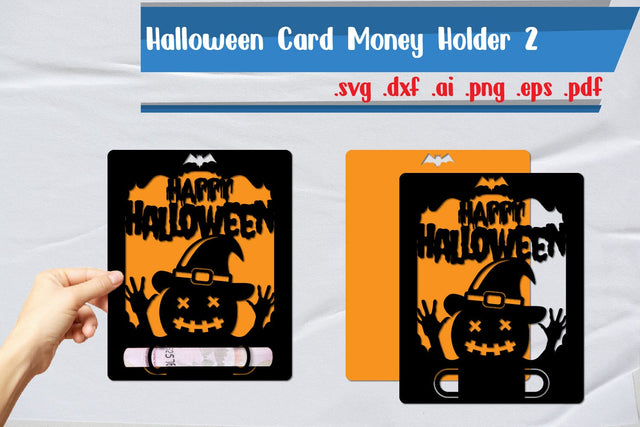 Halloween Card Money Holder 2 3D Paper zafrans studio 