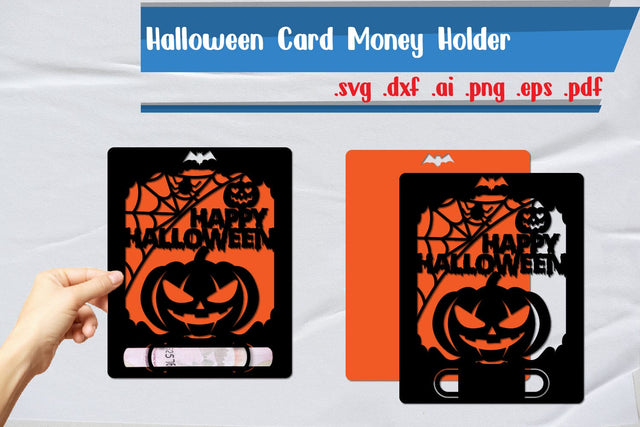 Halloween Card Money Holder 3D Paper zafrans studio 