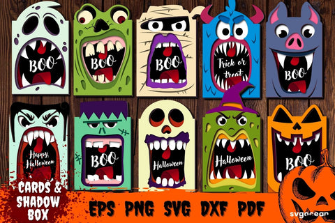 Halloween Card Svg Bundle | Pop-up | Cut Files SVG SvgOcean 