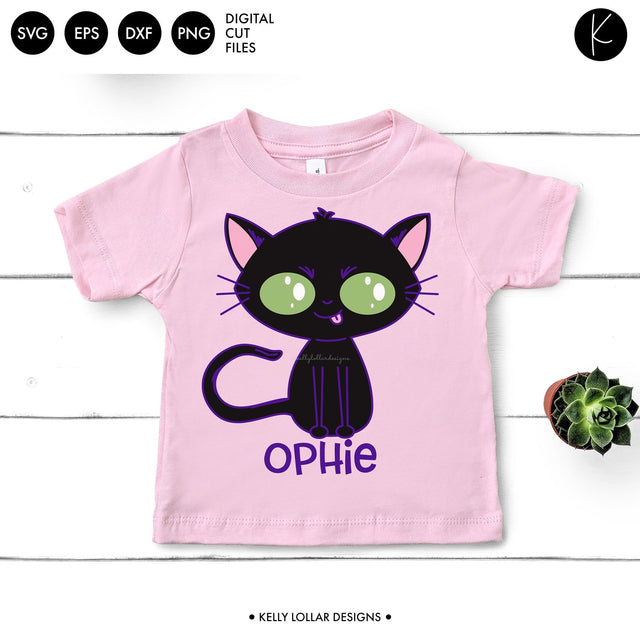 Halloween Cat Character SVG Kelly Lollar Designs 