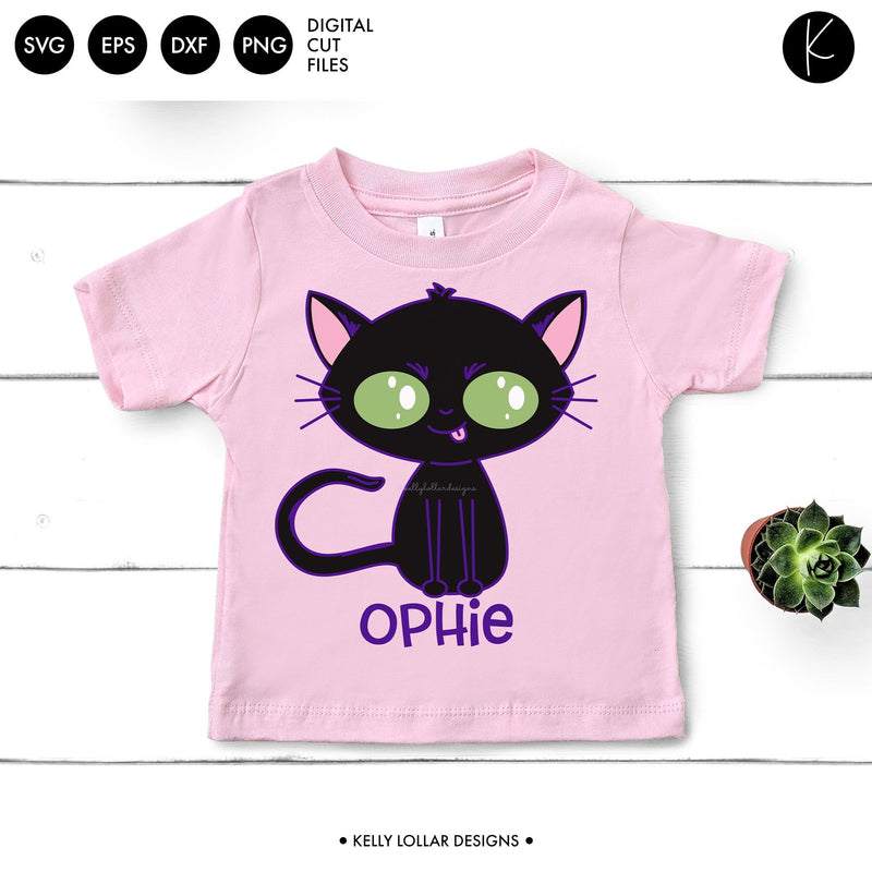 Halloween Cat Character SVG Kelly Lollar Designs 