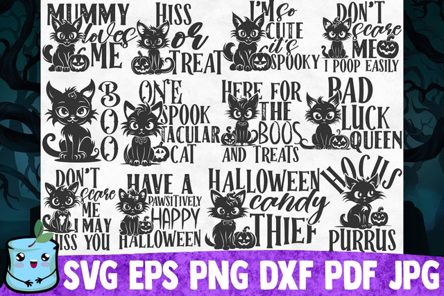 Halloween Cat SVG Bundle SVG MintyMarshmallows 