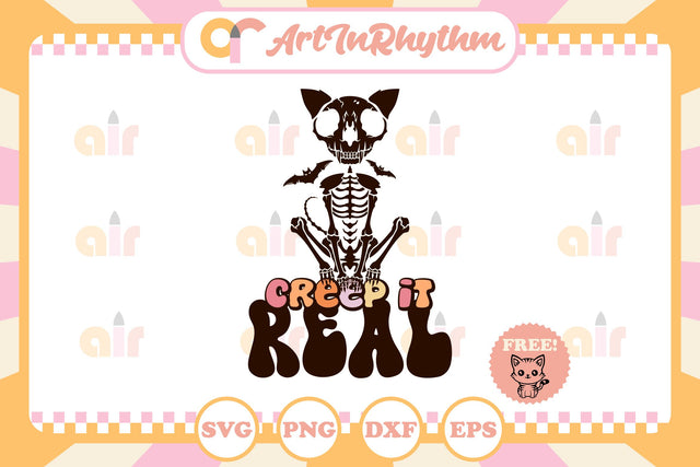 Halloween Cat SVG / Creep it Real SVG Artinrhythm shop 
