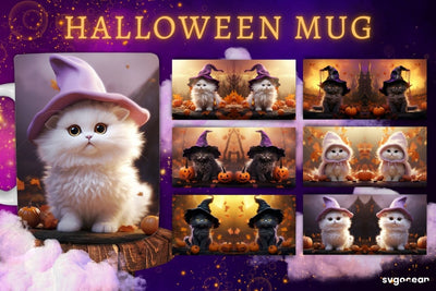 Halloween Cats Mug Wrap Bundle | 11 Oz | Sublimation Sublimation SvgOcean 