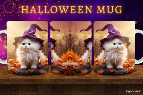 Halloween Cats Mug Wrap Bundle | 11 Oz | Sublimation Sublimation SvgOcean 