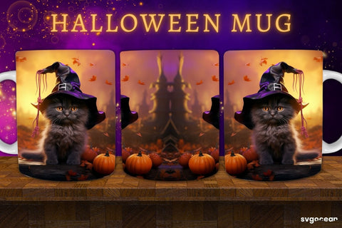 Halloween Cats Mug Wrap Bundle | 11 Oz | Sublimation Sublimation SvgOcean 