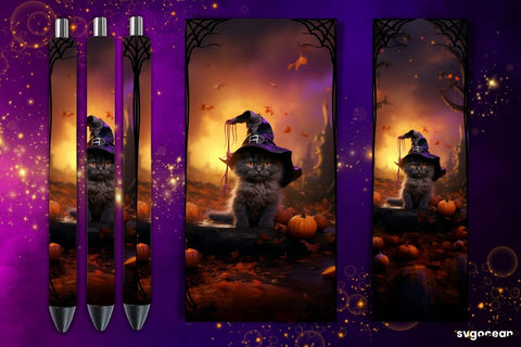 Halloween Cats Pen Wrap Bundle | Sublimation Sublimation SvgOcean 