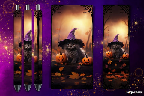 Halloween Cats Pen Wrap Bundle | Sublimation Sublimation SvgOcean 