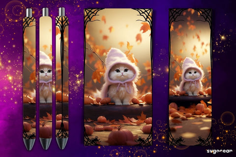 Halloween Cats Pen Wrap Bundle | Sublimation Sublimation SvgOcean 