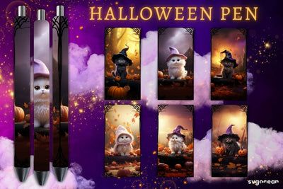 Halloween Cats Pen Wrap Bundle | Sublimation Sublimation SvgOcean 