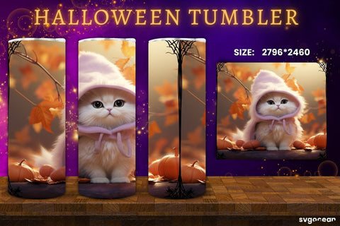 Halloween Cats Tumbler Wrap Bundle | 20 Oz | Sublimation Sublimation SvgOcean 