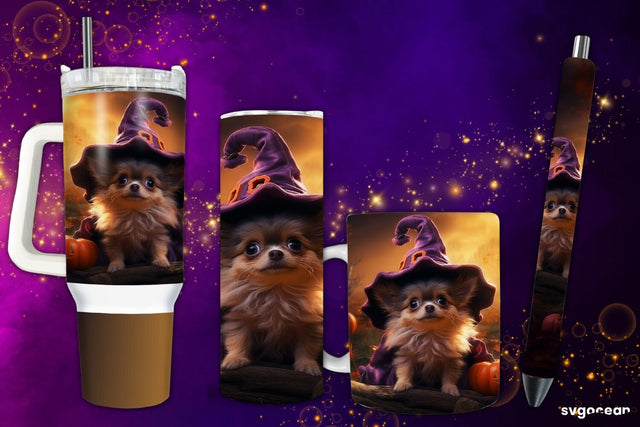 Halloween Chihuahua Wrap Bundle | Tumbler | Mug | Pen Sublimation SvgOcean 