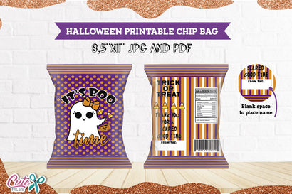 Halloween chip bag Printable for your friends SVG Cute files 