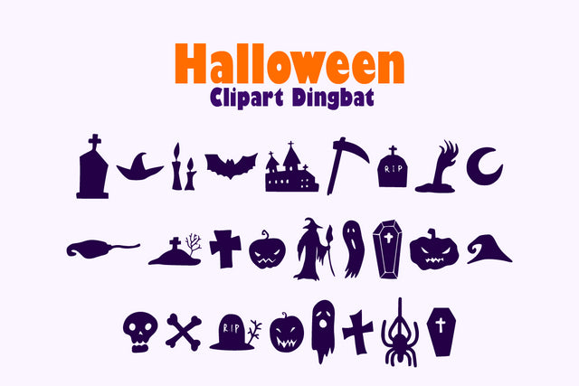 Halloween Clipart - A Dingbat Font Font Masyafi Studio 