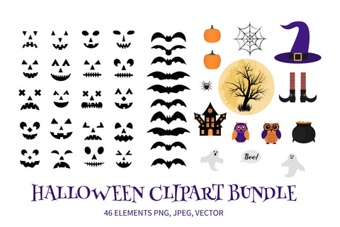 Halloween Clipart Bundle Sublimation LaBelezoka 
