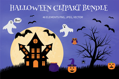 Halloween Clipart Bundle Sublimation LaBelezoka 