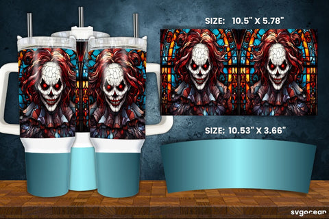 Halloween Clown Wrap Bundle | Tumbler | Mug | Pen Sublimation SvgOcean 