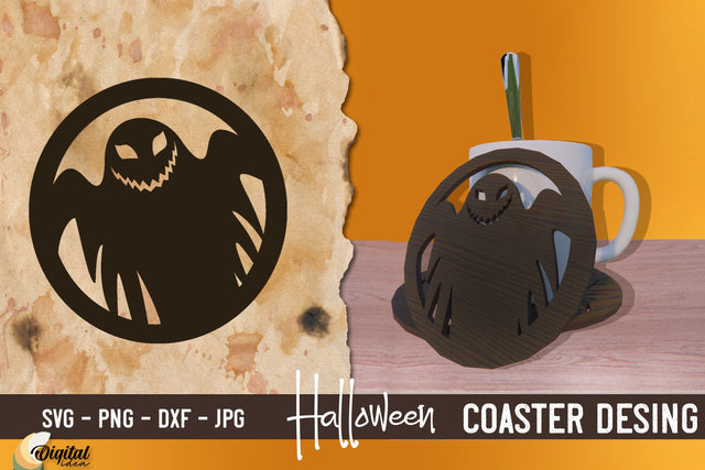 Halloween Coaster Design Laser Cut. Funny design SVG. SVG Evgenyia Guschina 