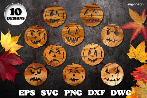Halloween Coasters Laser Cut Files Bundle SVG SvgOcean 