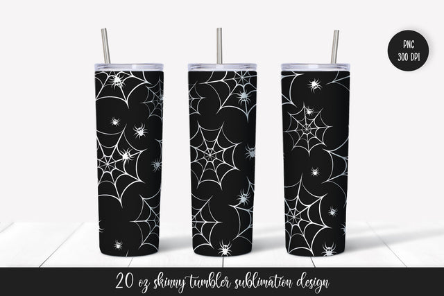 Halloween cobweb and spiders tumbler sublimation wrap Sublimation Vera Fedorova 