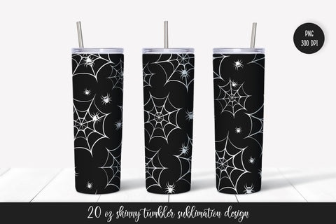 Halloween cobweb and spiders tumbler sublimation wrap Sublimation Vera Fedorova 