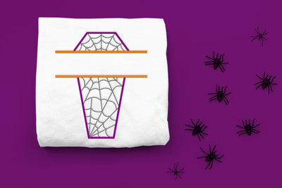 Halloween Cobweb Coffin Split Embroidery Embroidery/Applique DESIGNS Risa Rocks It 