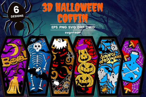 Halloween Coffin 3D Svg Bundle SVG SvgOcean 