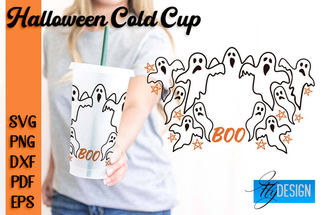 Halloween Cold Cup SVG | Cold cup Wrap SVG SVG Fly Design 