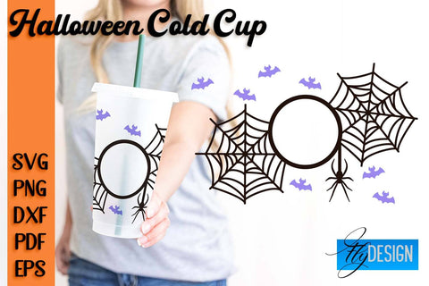 Halloween Cold Cup SVG | Cold cup Wrap SVG SVG Fly Design 