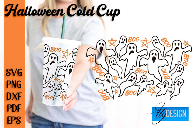 Halloween Cold Cup SVG | Cold cup Wrap SVG SVG Fly Design 