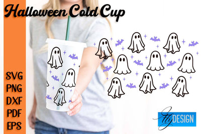 Halloween Cold Cup SVG | Cold cup Wrap SVG SVG Fly Design 
